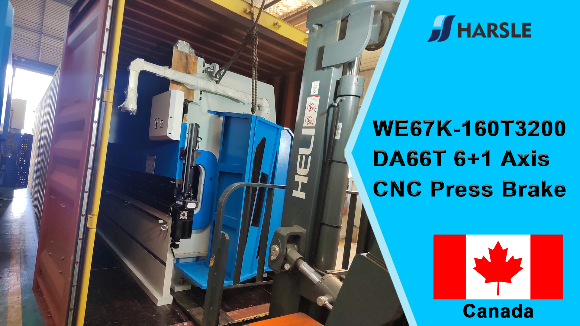 Canada-WE67K-160T3200 DA66T 6+1 Axis CNC Press Brake