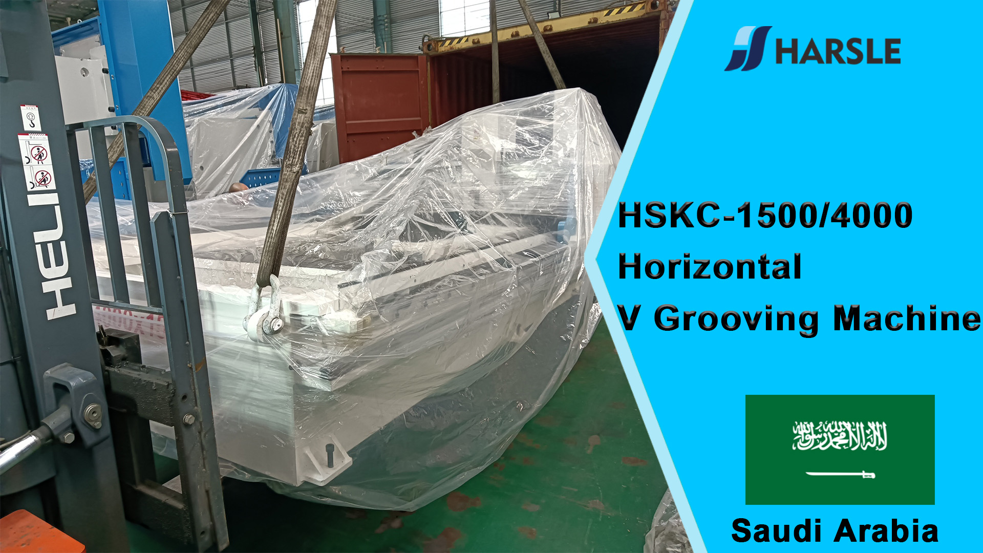 Saudi Arabia-HSKC-1500/4000 Horizontal V Grooving Machine