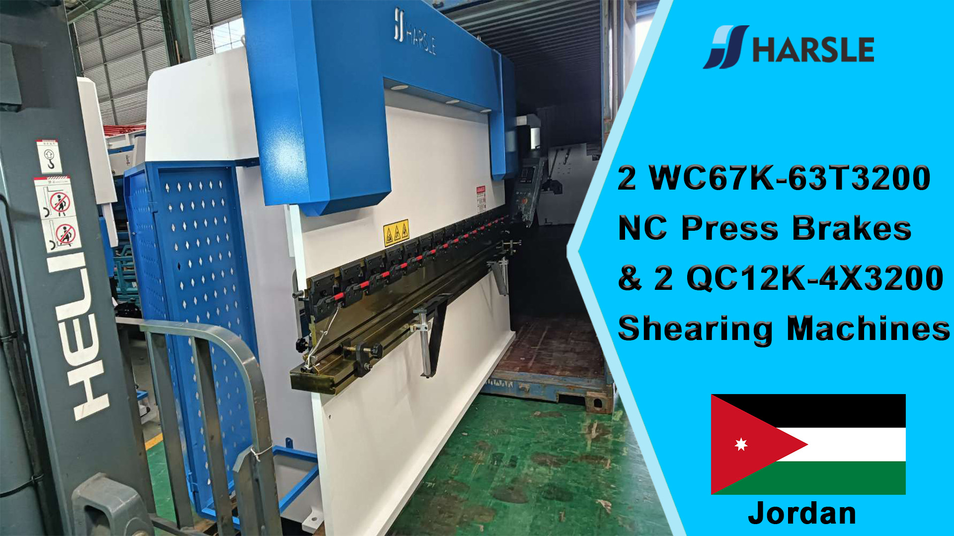 Jordan-2 WC67K-63T3200 NC Press Brakes & 2 QC12K-4X3200 ເຄື່ອງຂັດ