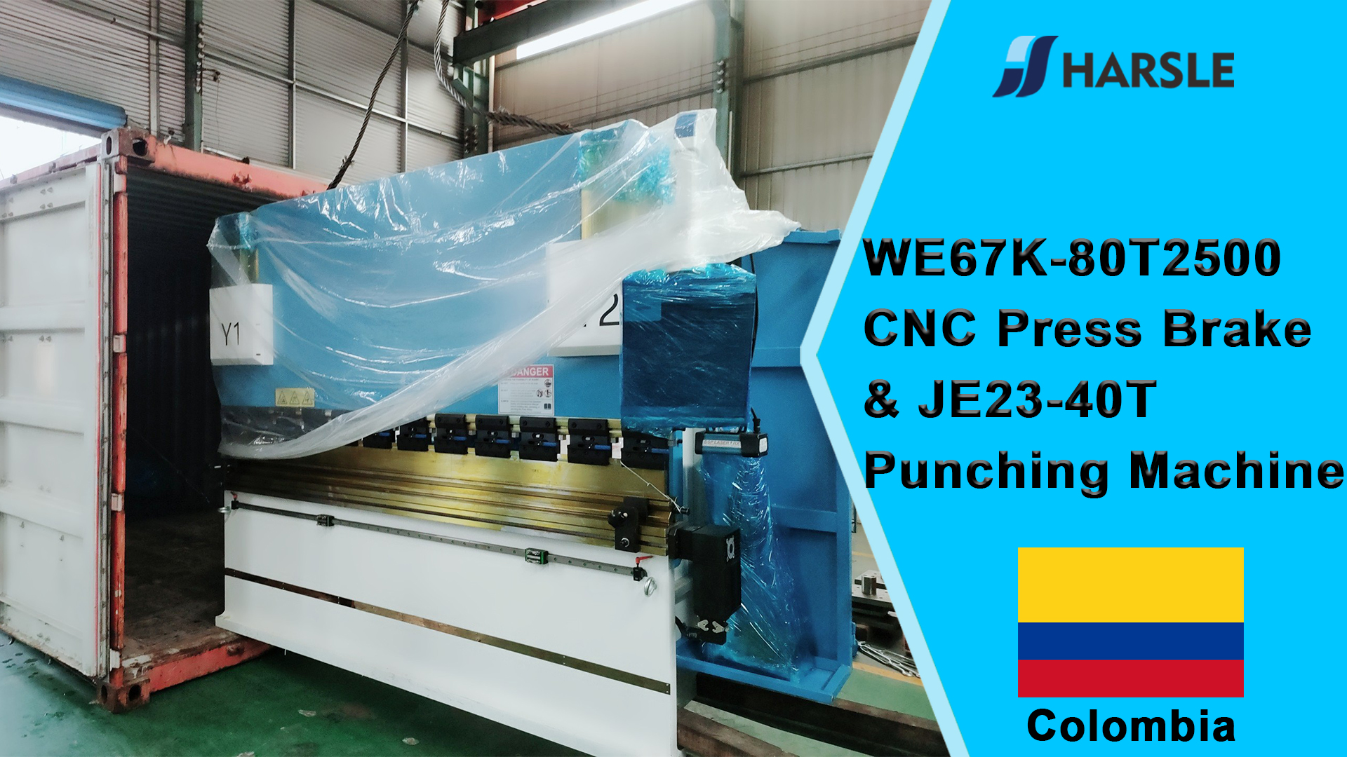 Colombia-WE67K-80T2500 CNC Press Brake & JE23-40T Punching Machine