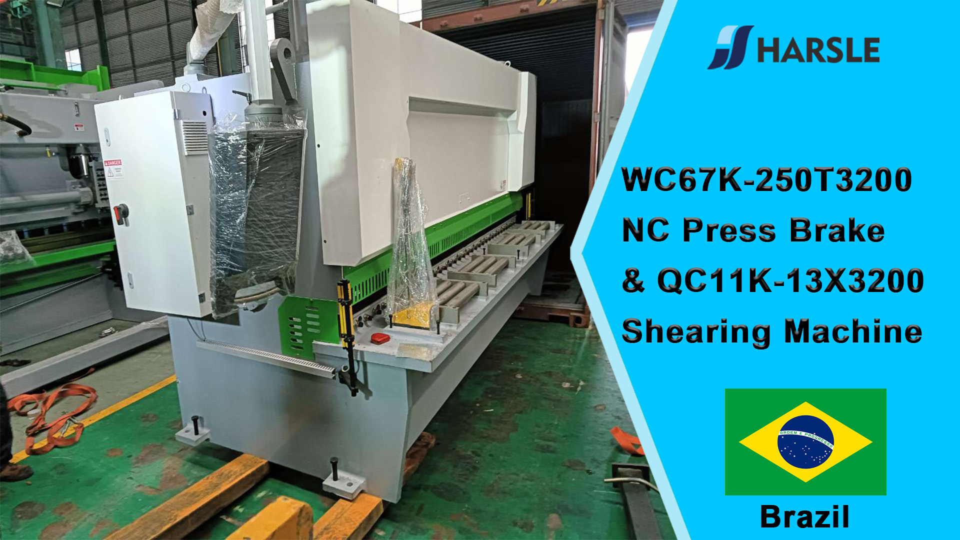 Brazil-WC67K-250T3200 NC Press Brake & QC11K-13X3200 ເຄື່ອງຂັດ