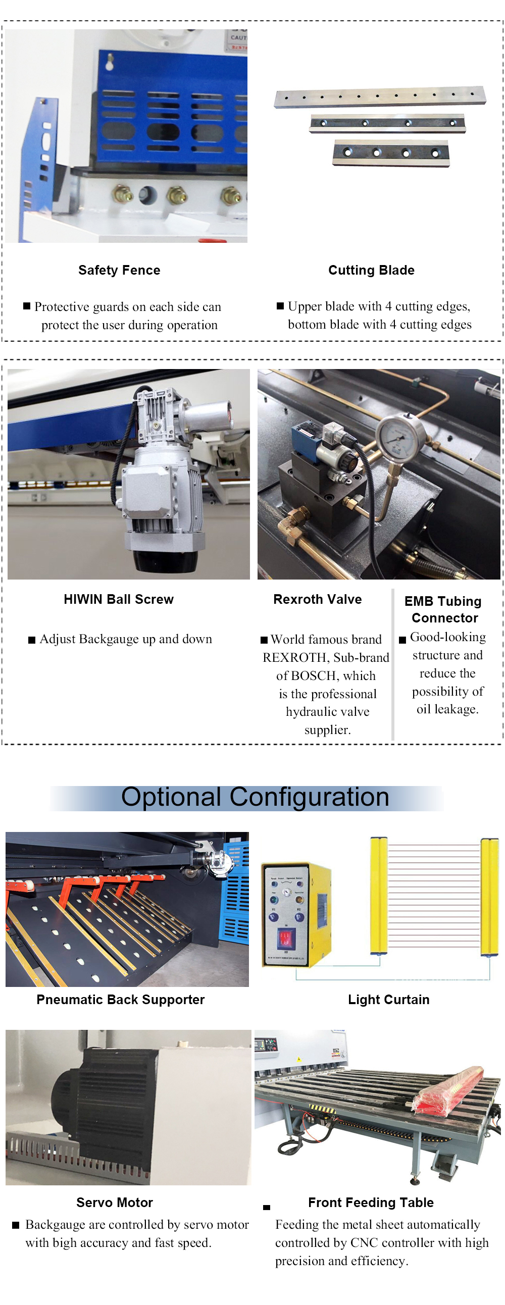 CNC hydraulic guillotine shears