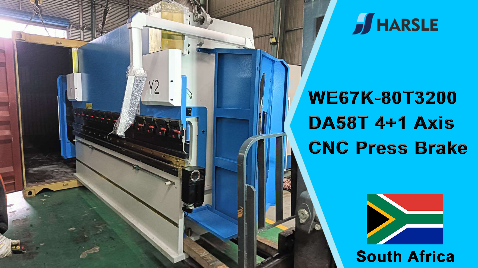 ອາຟຣິກາໃຕ້-WE67K-80T3200 DA58T 4+1 Axis CNC Press Brake