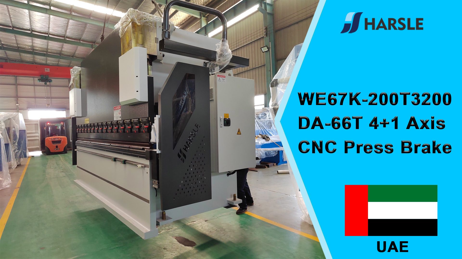 UAE-WE67K-200T3200 DA-66T 4+1 Axis CNC Press Brake