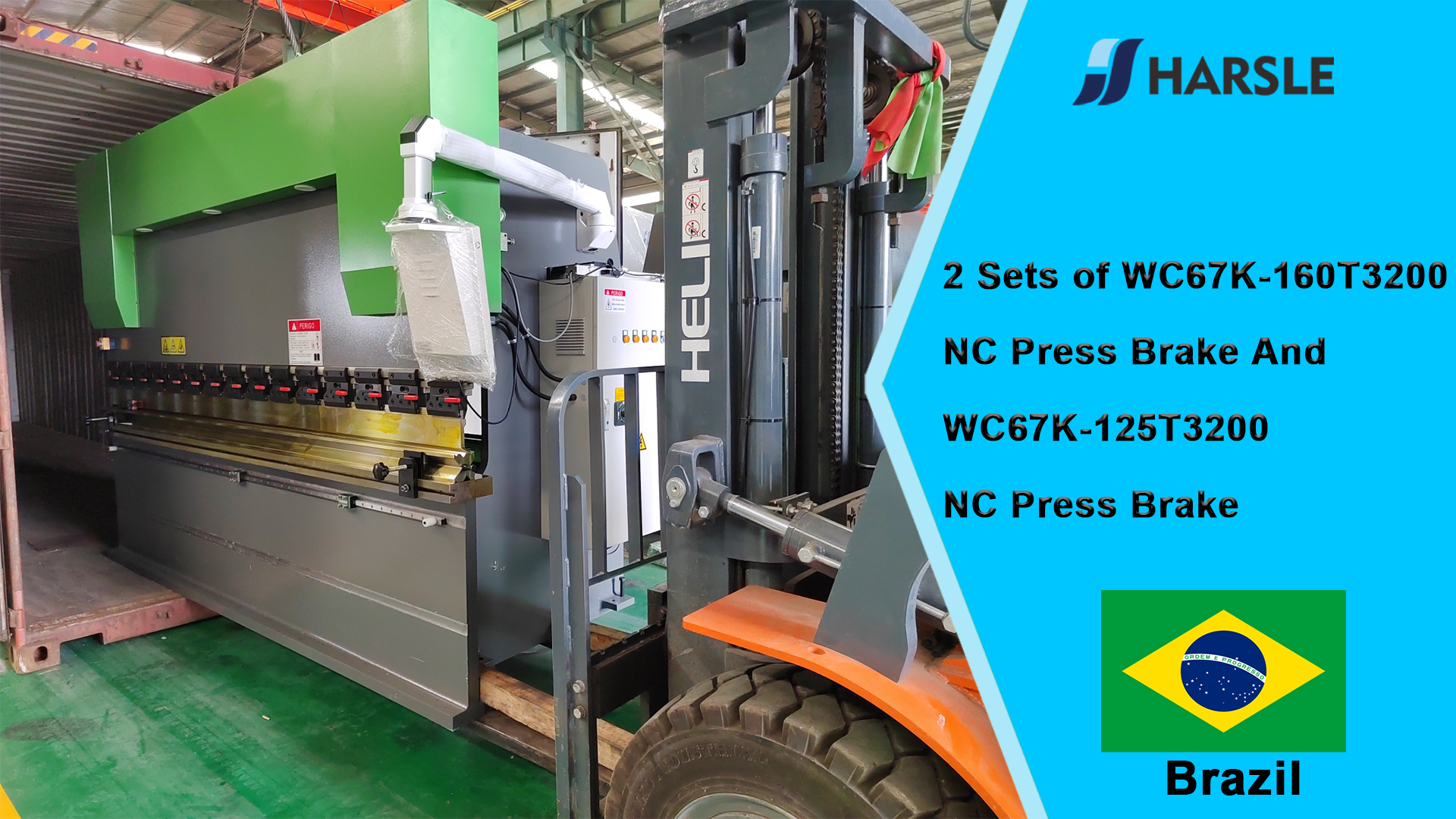 Brazil-2 ຊຸດຂອງ WC67K-160T3200 NC Press Brake ແລະ 125T3200 NC Press Brake