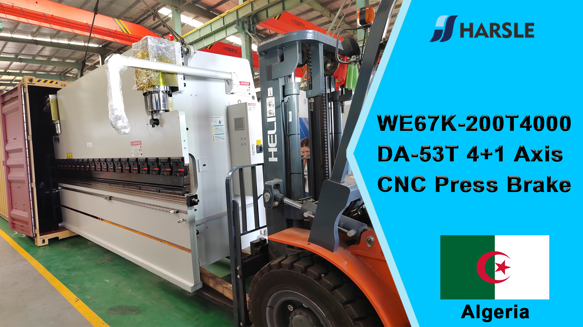 Algeria-WE67K-200T4000 DA-53T 4+1 Axis CNC Press Brake