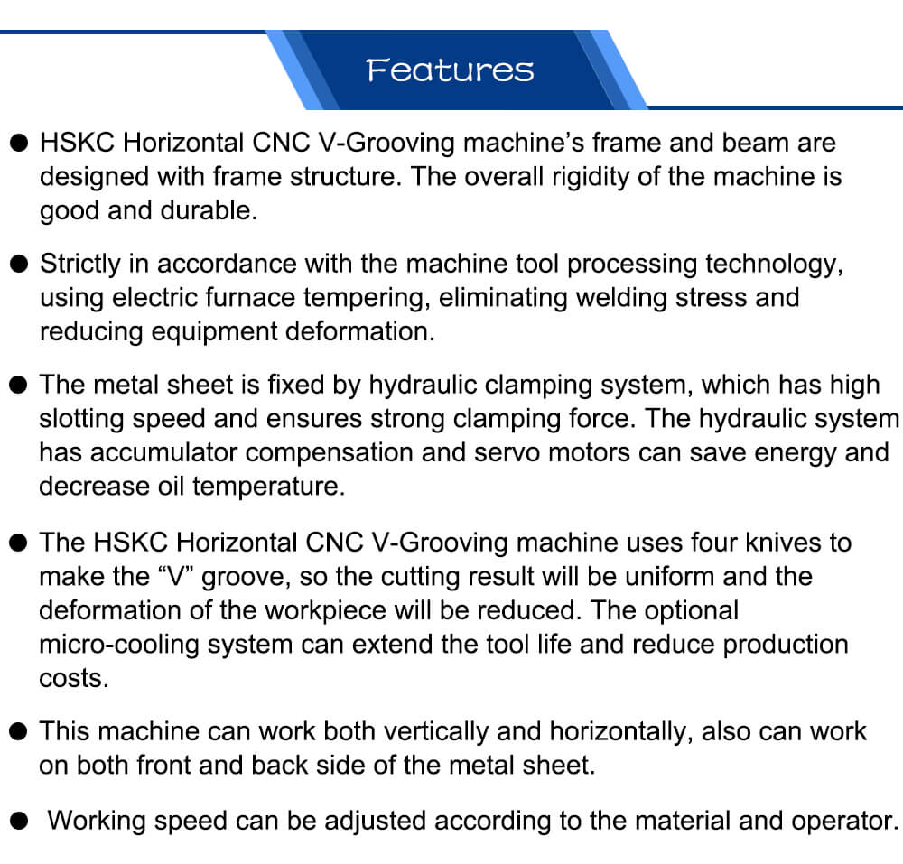 CNC Horizontal V Grooving Machine