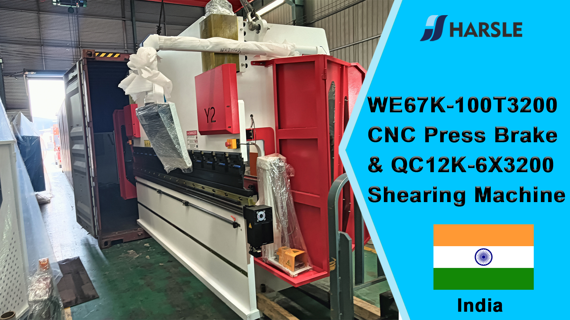 India-WE67K-100T3200 CNC Press Brake & QC12K-6X3200 ເຄື່ອງຂັດ