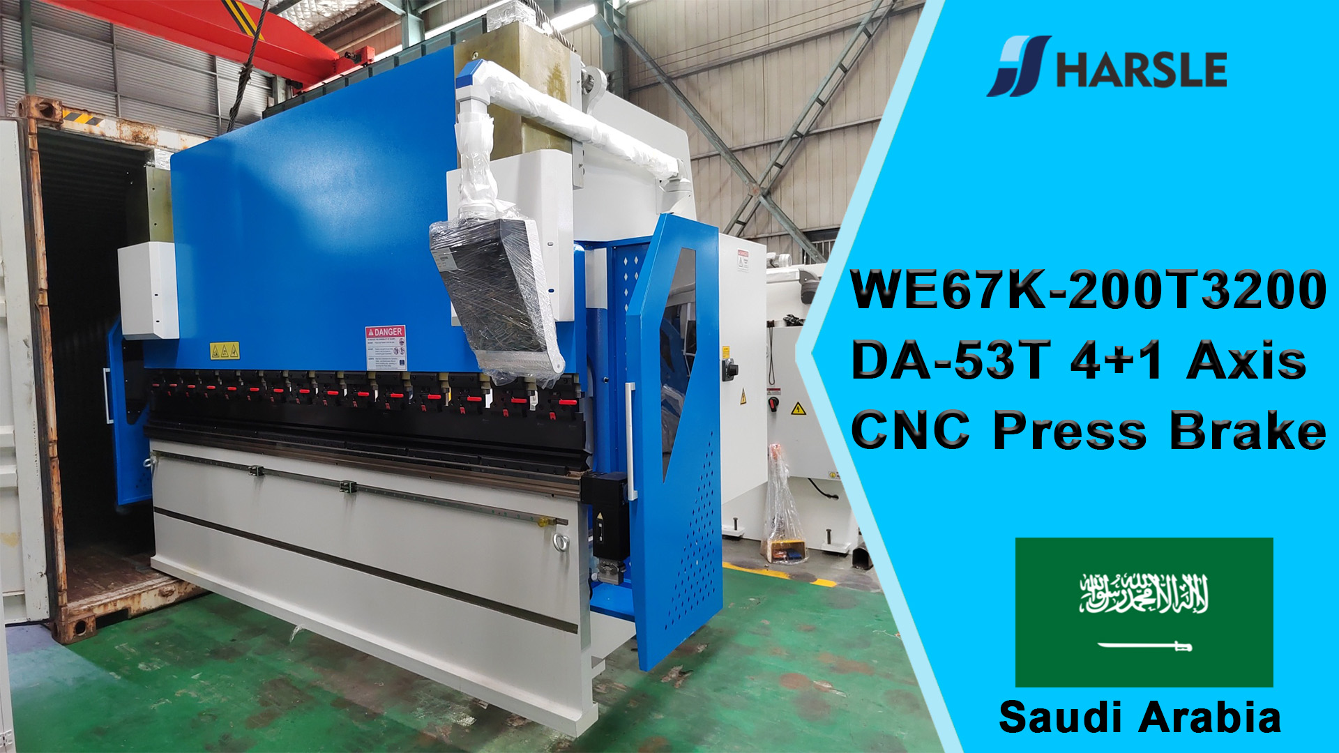 Saudi Arabia-WE67K-200T3200 DA-53T 4+1 Axis CNC Press Brake