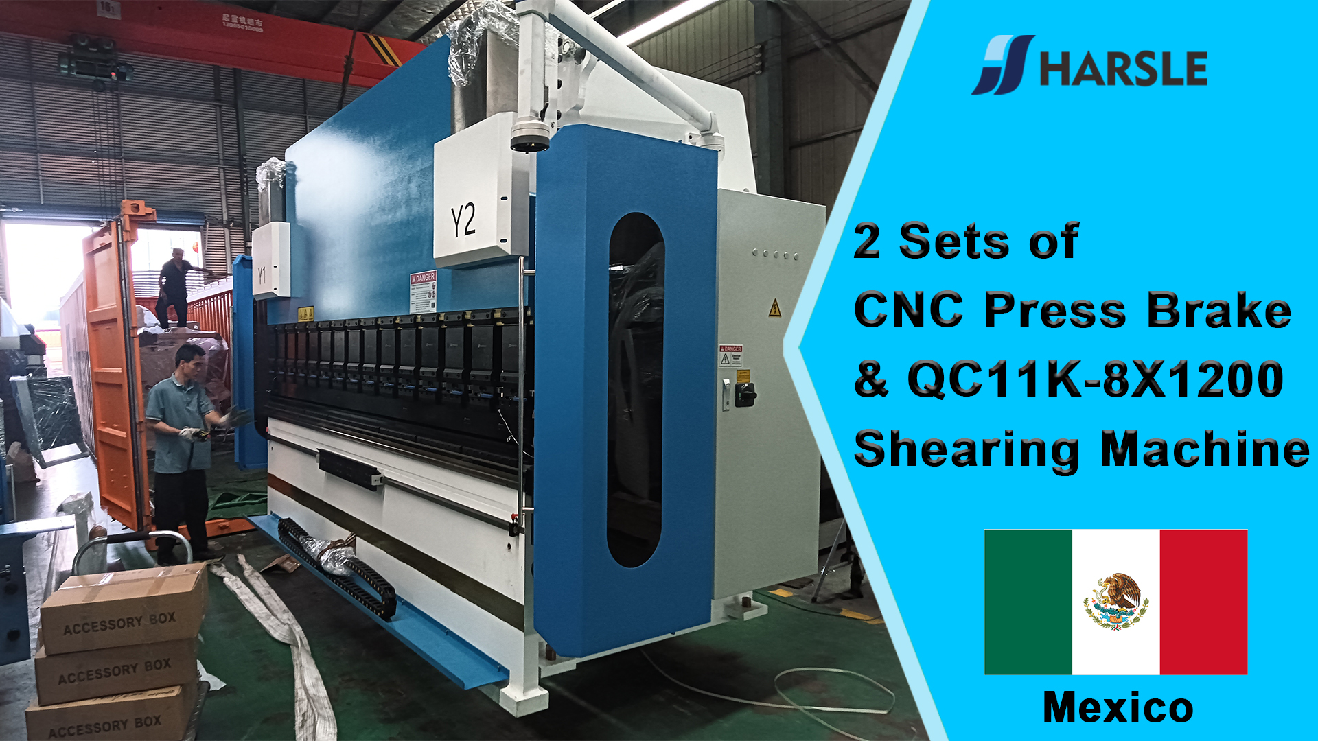 ເມັກຊິໂກ-2 ຊຸດຂອງ CNC Press Brake & QC11K-8X1200 ເຄື່ອງຂັດ