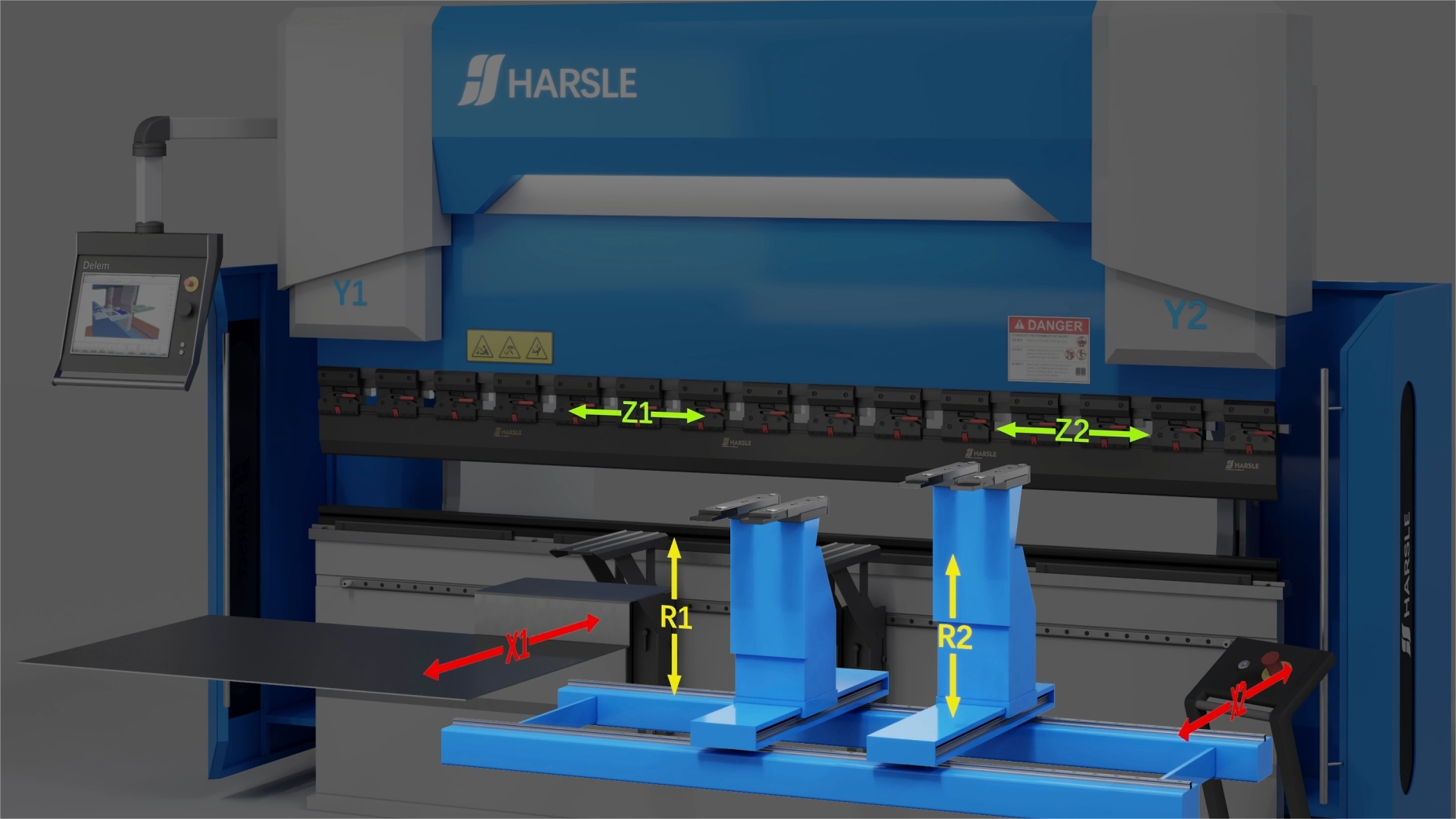 ຄໍາອະທິບາຍ CNC Press Brake Machine Axis