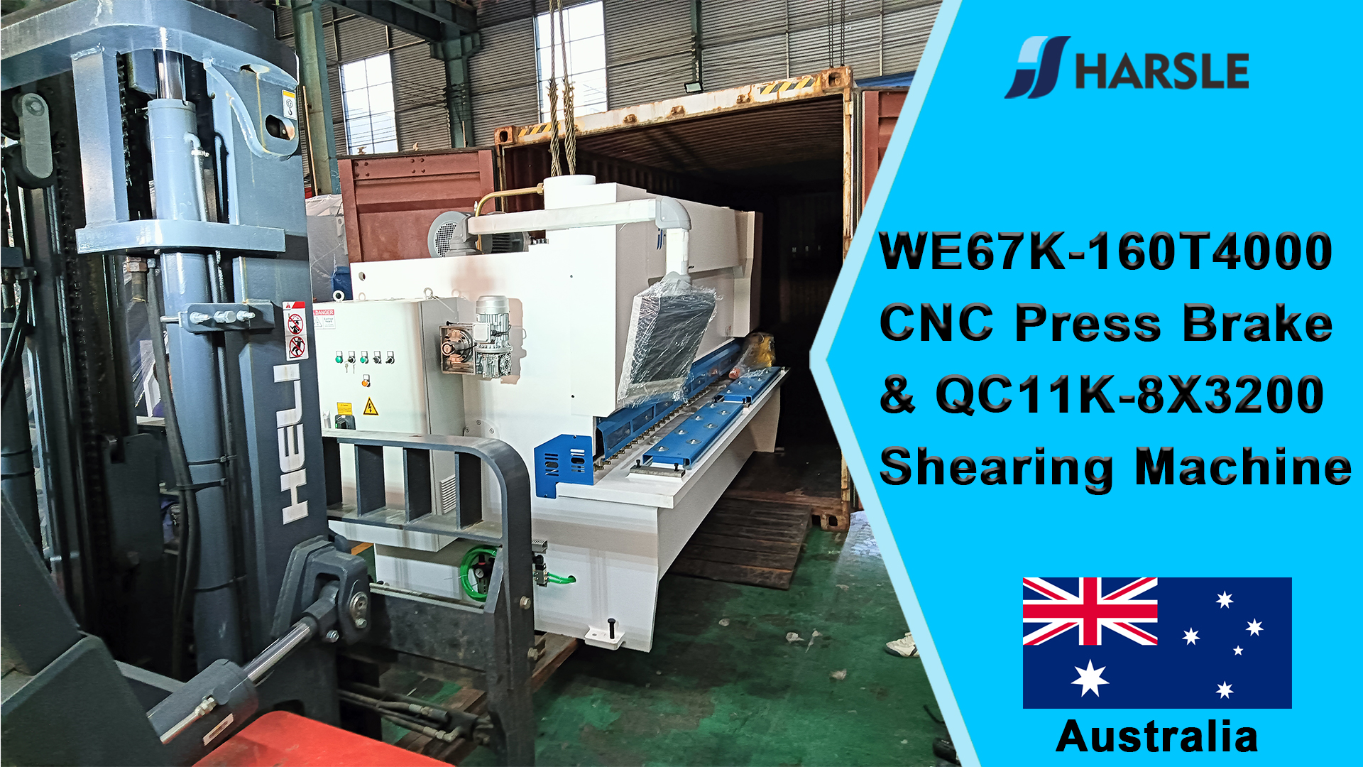 Australia-WE67K-160T4000 CNC Press Brake & QC11K-8X3200 ເຄື່ອງຂັດ