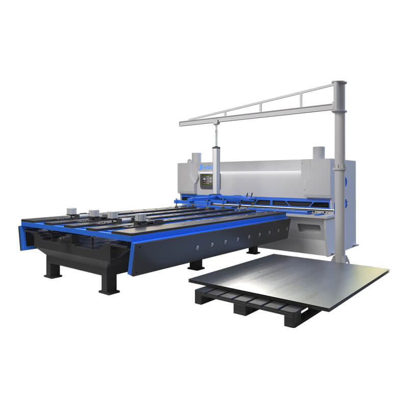 CNC Hydraulic Shearing Machine ທີ່ມີຕາຕະລາງການໃຫ້ອາຫານທາງຫນ້າອັດຕະໂນມັດ