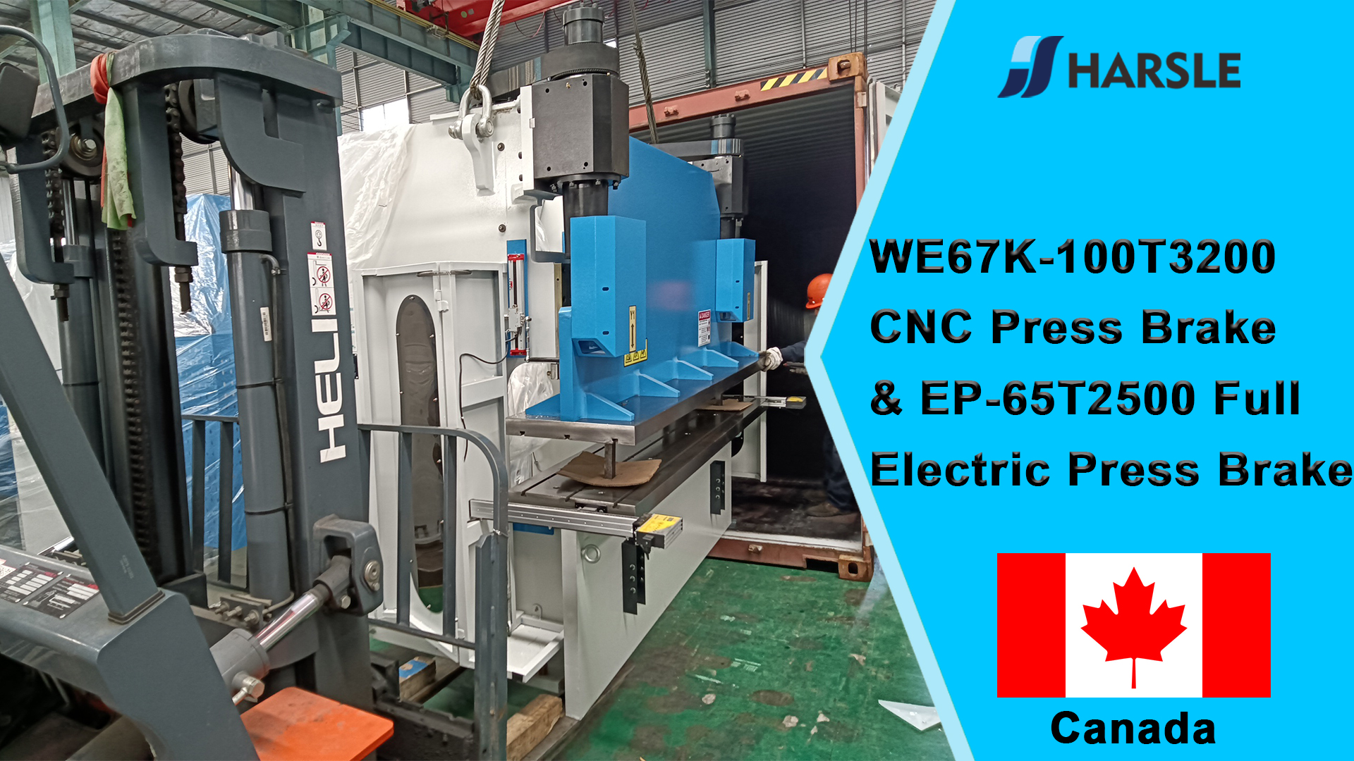 Canada-WE67K-100T3200 CNC Press Brake & EP-65T2500 Full Electric Press Brake