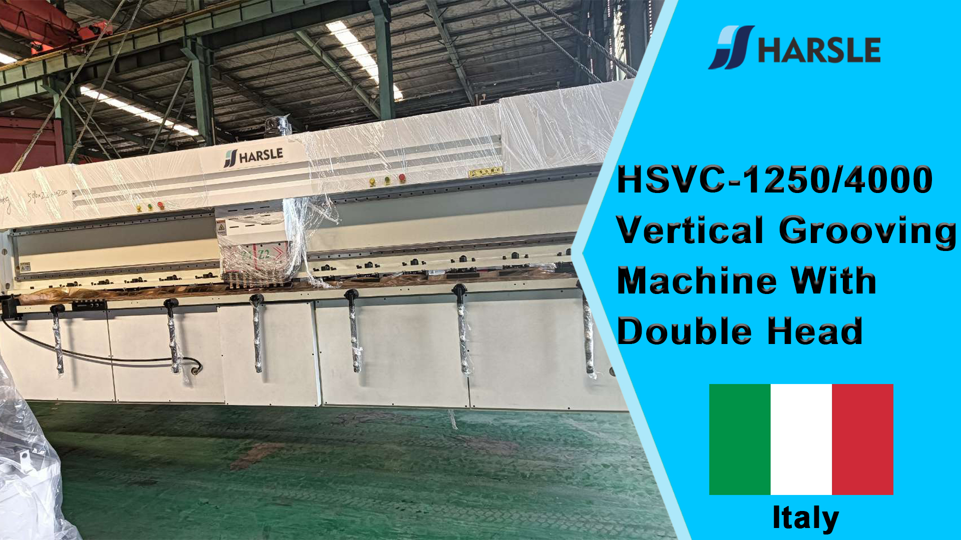 Italy-HSVC-1250/4000 Vertical Grooving Machine with Double Head