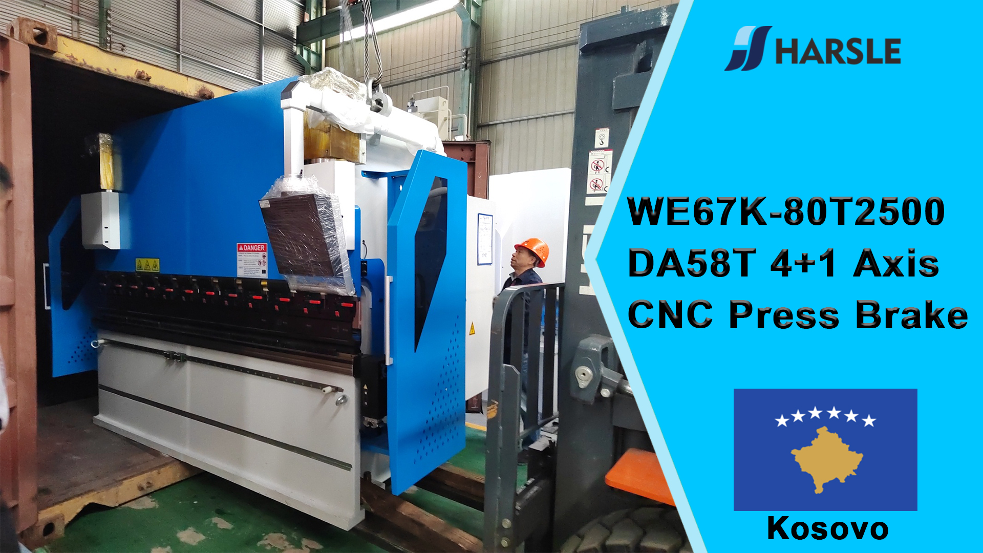 Kosovo-WE67K-80T2500 DA58T 4+1 Axis CNC Press Brake