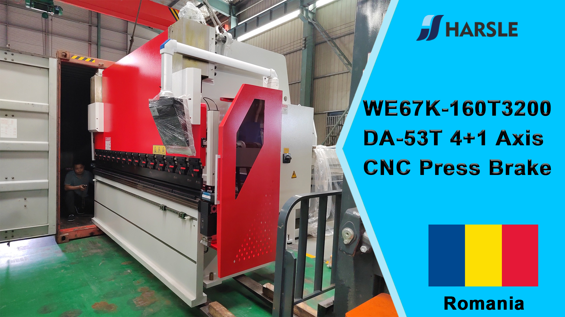 Romania-WE67K-160T3200 DA-53T 4+1 Axis CNC Press Brake